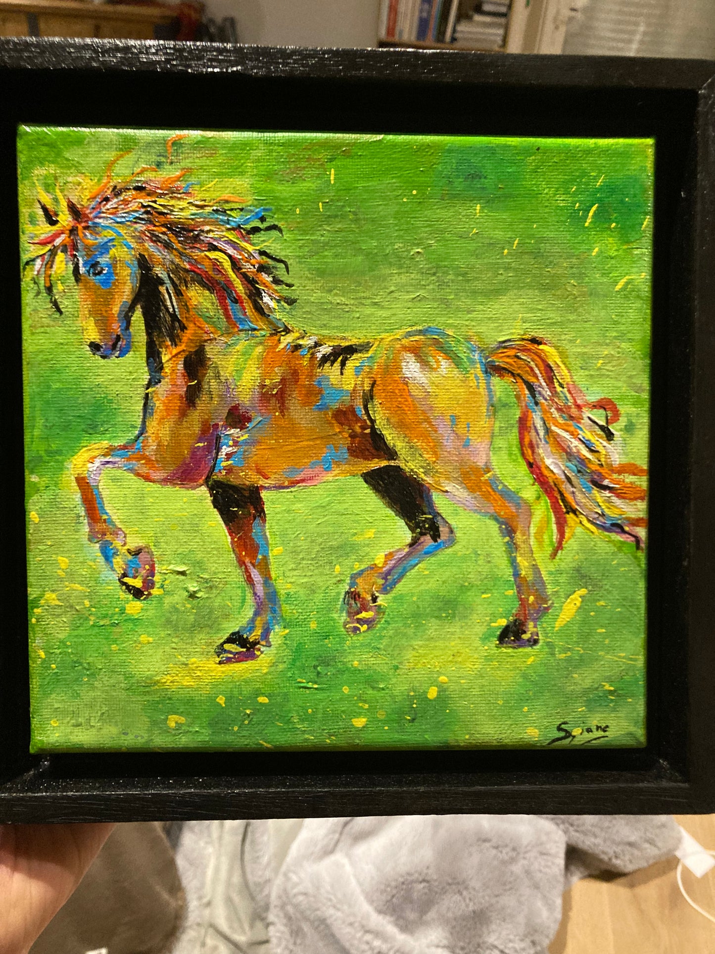 Oeuvre originale CHEVAL "Élan de liberté"