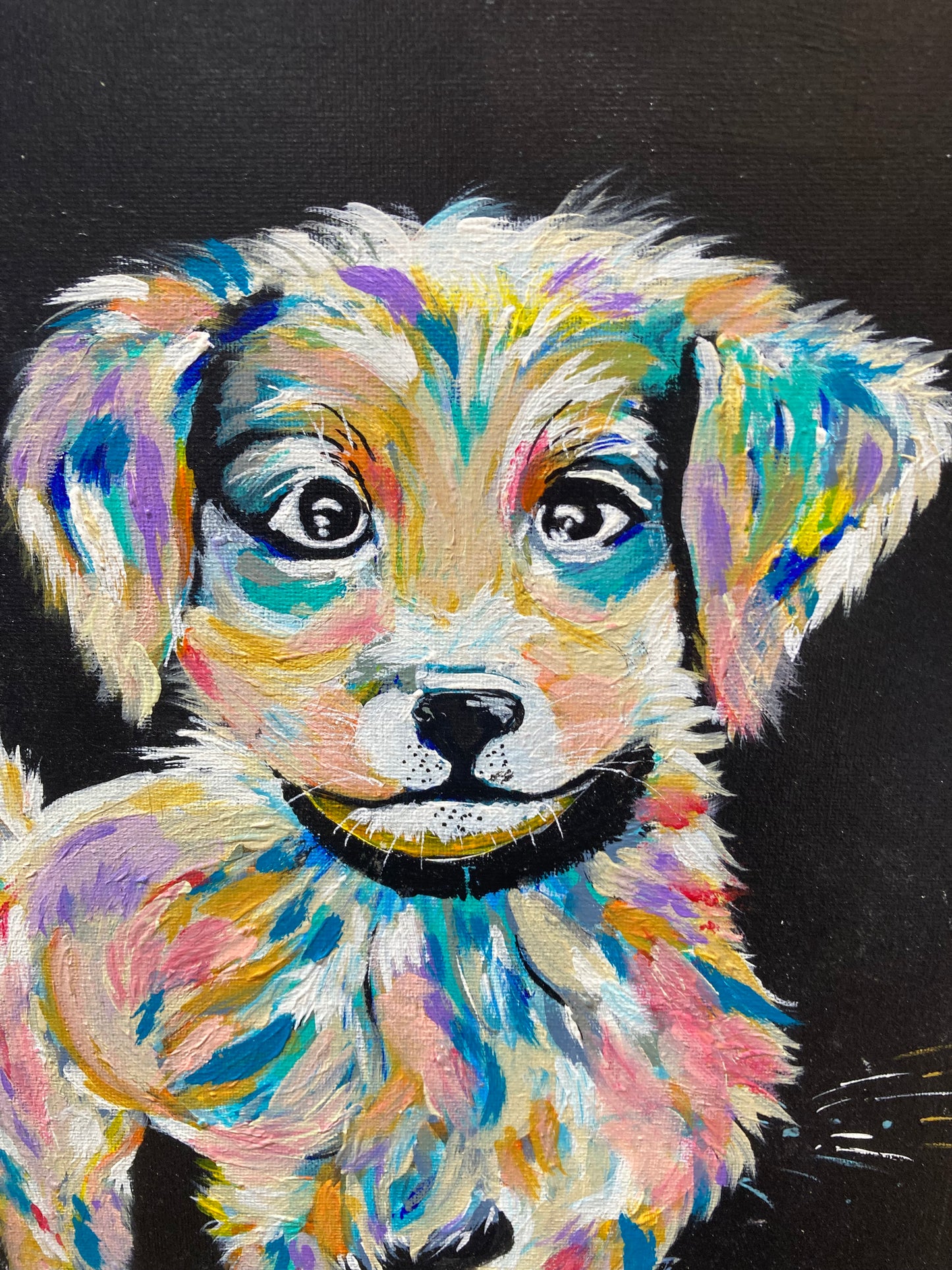 Oeuvre originale CHIEN "Fidèle éclat"