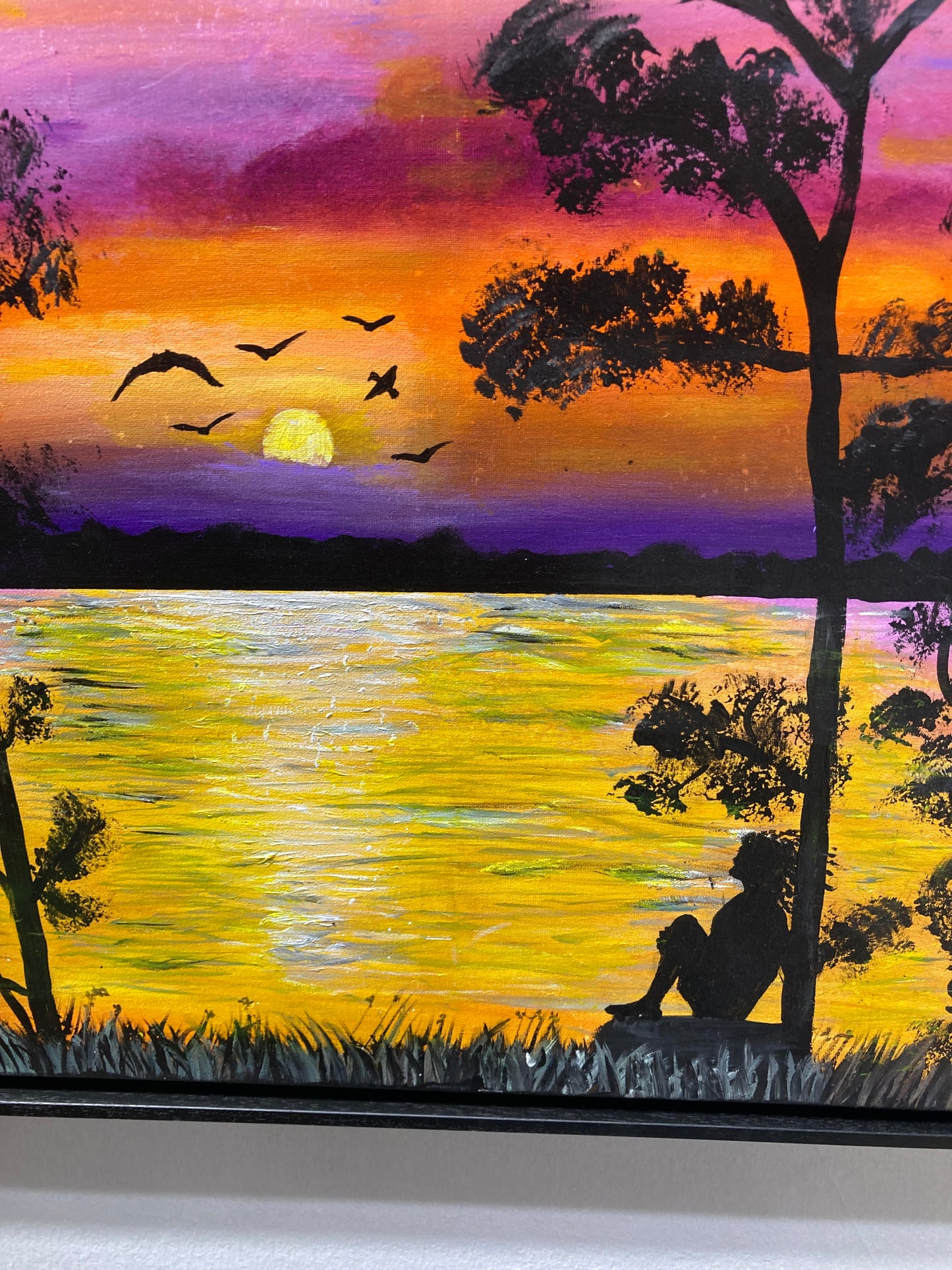 Oeuvre originale PAYSAGE "La rêveuse"