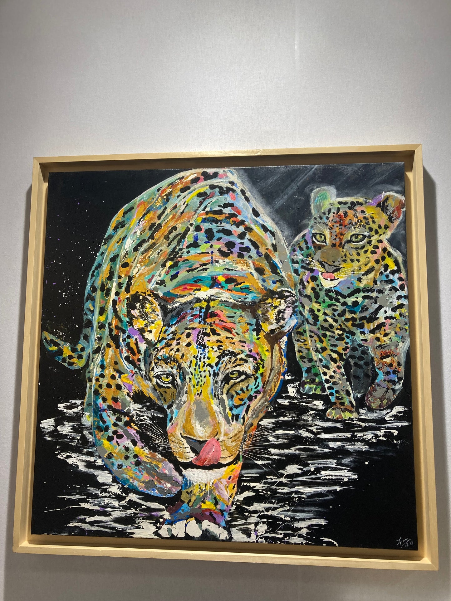 Oeuvre originale PANTHERE "L'Éveil Féline"
