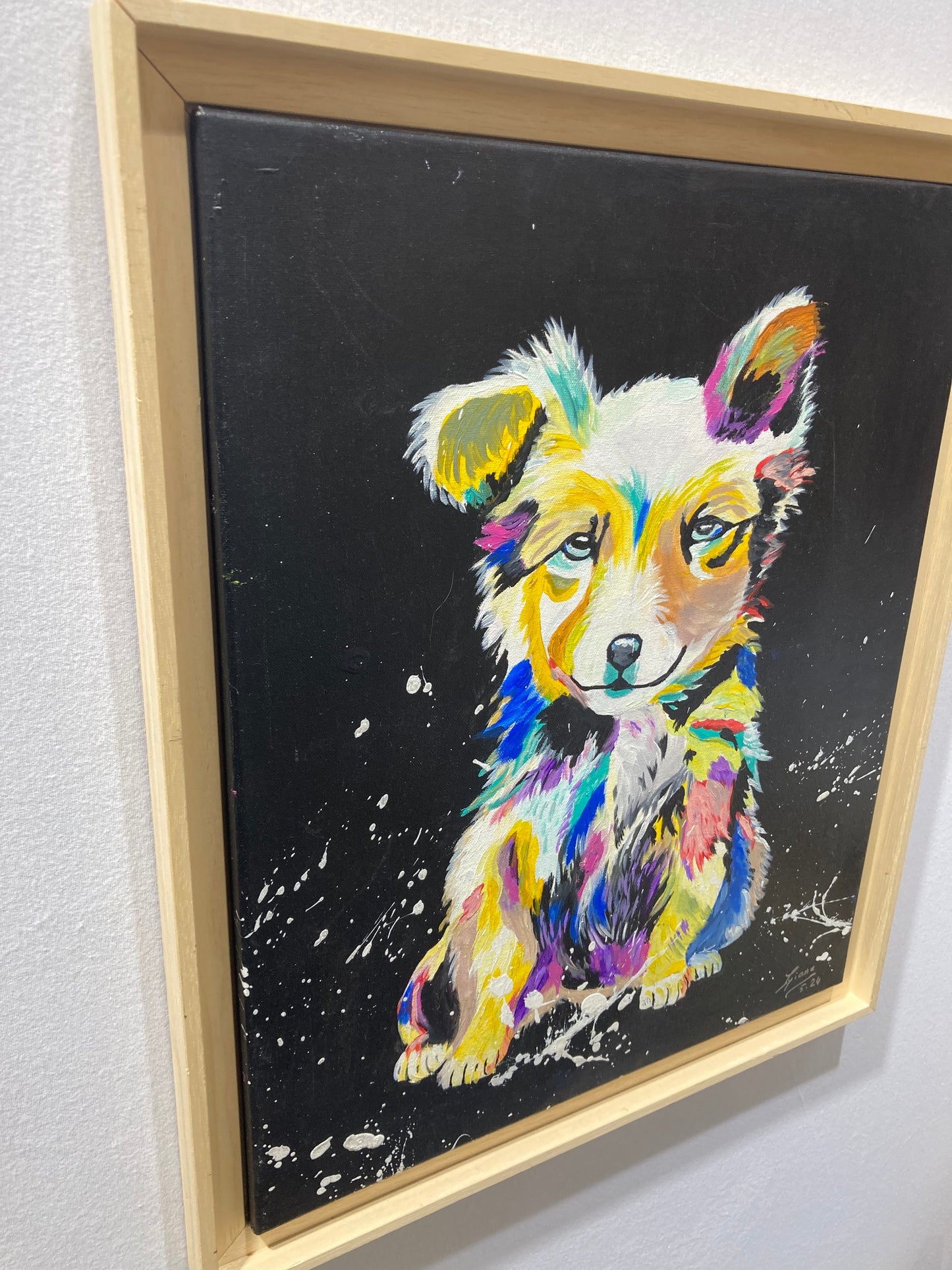 Oeuvre originale CHIEN "Regard doux"