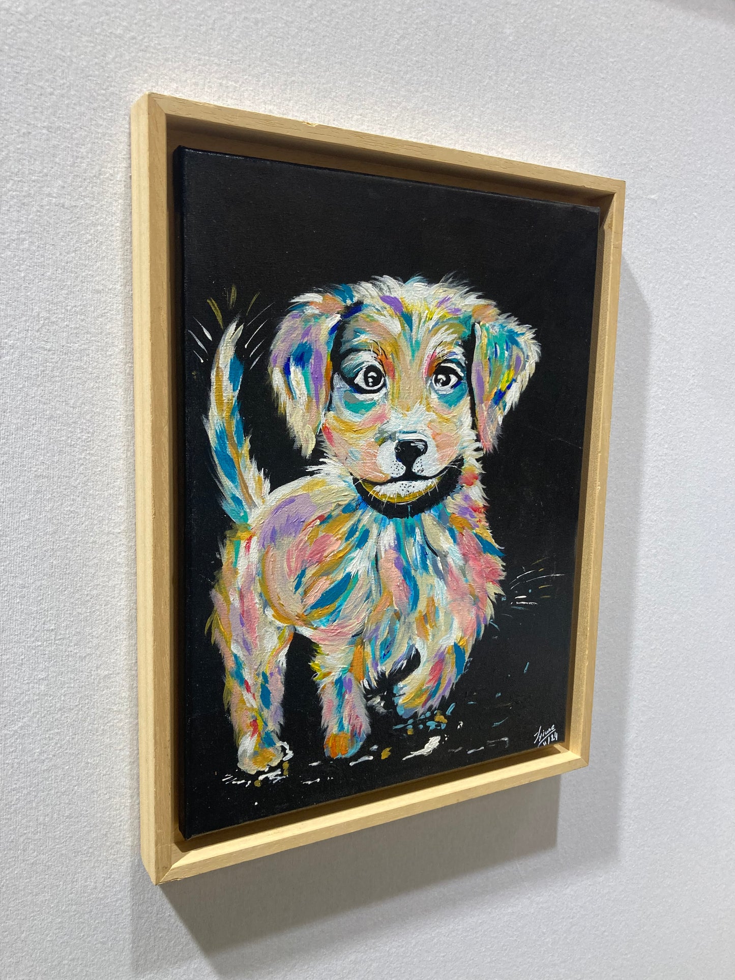 Oeuvre originale CHIEN "Fidèle éclat"