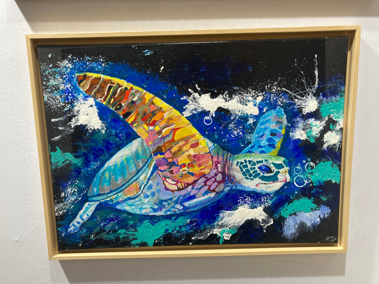 Oeuvre origale TORTUE "Belle des océans"