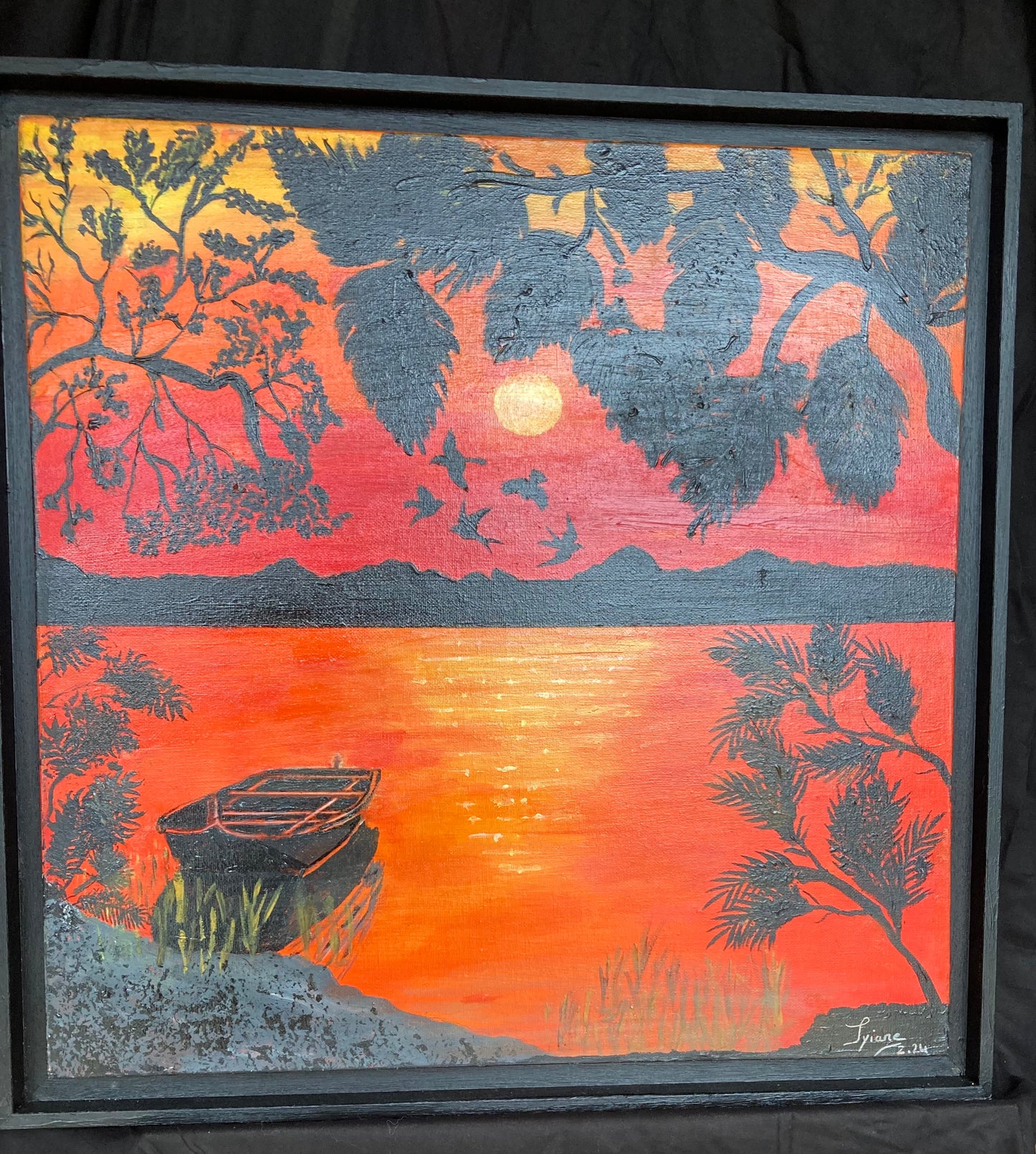Oeuvre originale PAYSAGE "Éclats du Soir"