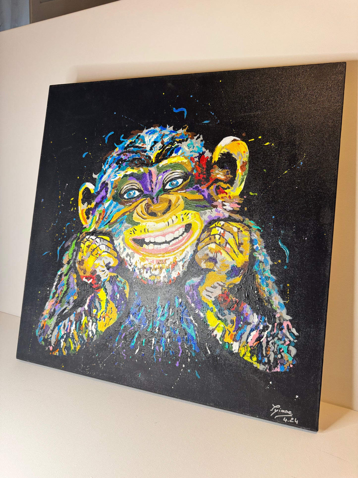 Oeuvre originale SINGE "Smile monkey" (VENDU)