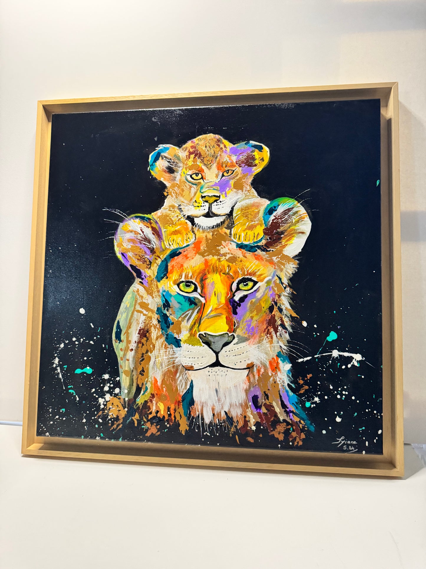 Oeuvre originale LION "Mother love" (VENDU)
