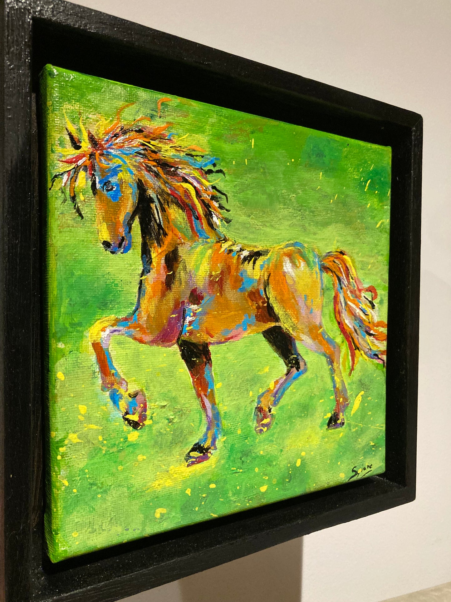 Oeuvre originale CHEVAL "Élan de liberté"