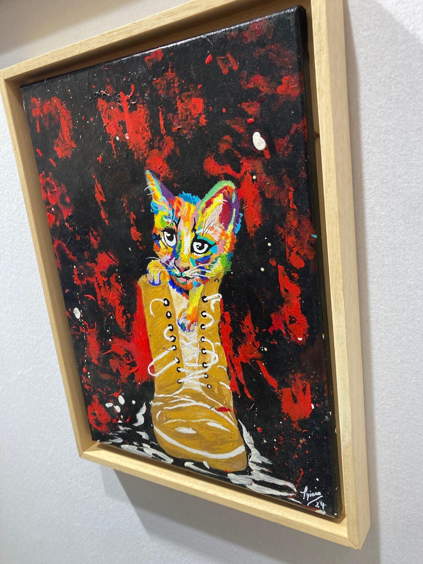 Oeuvre originale CHAT "Chat botté"
