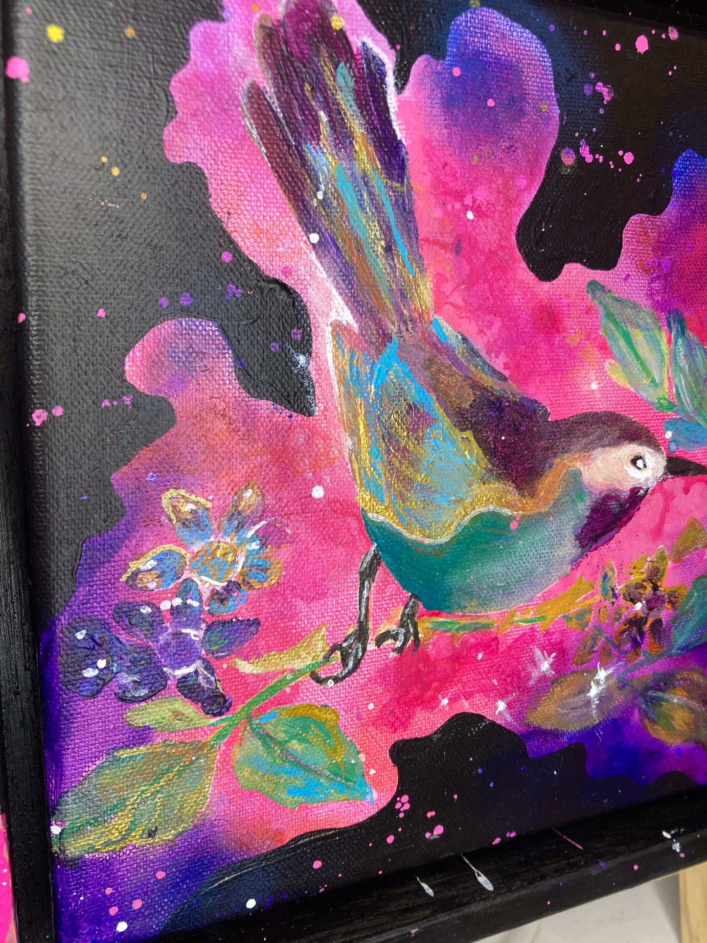 Oeuvre originale COLIBRI « L’ÉCLAT DU COLIBRI "