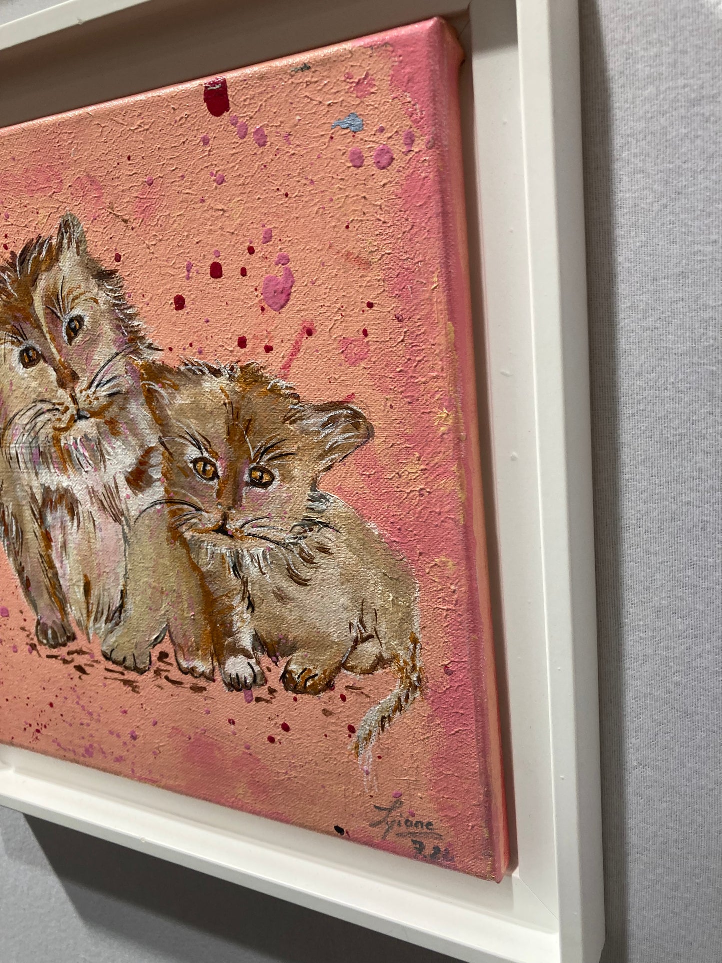 Oeuvre originale CHAT "Chatons"