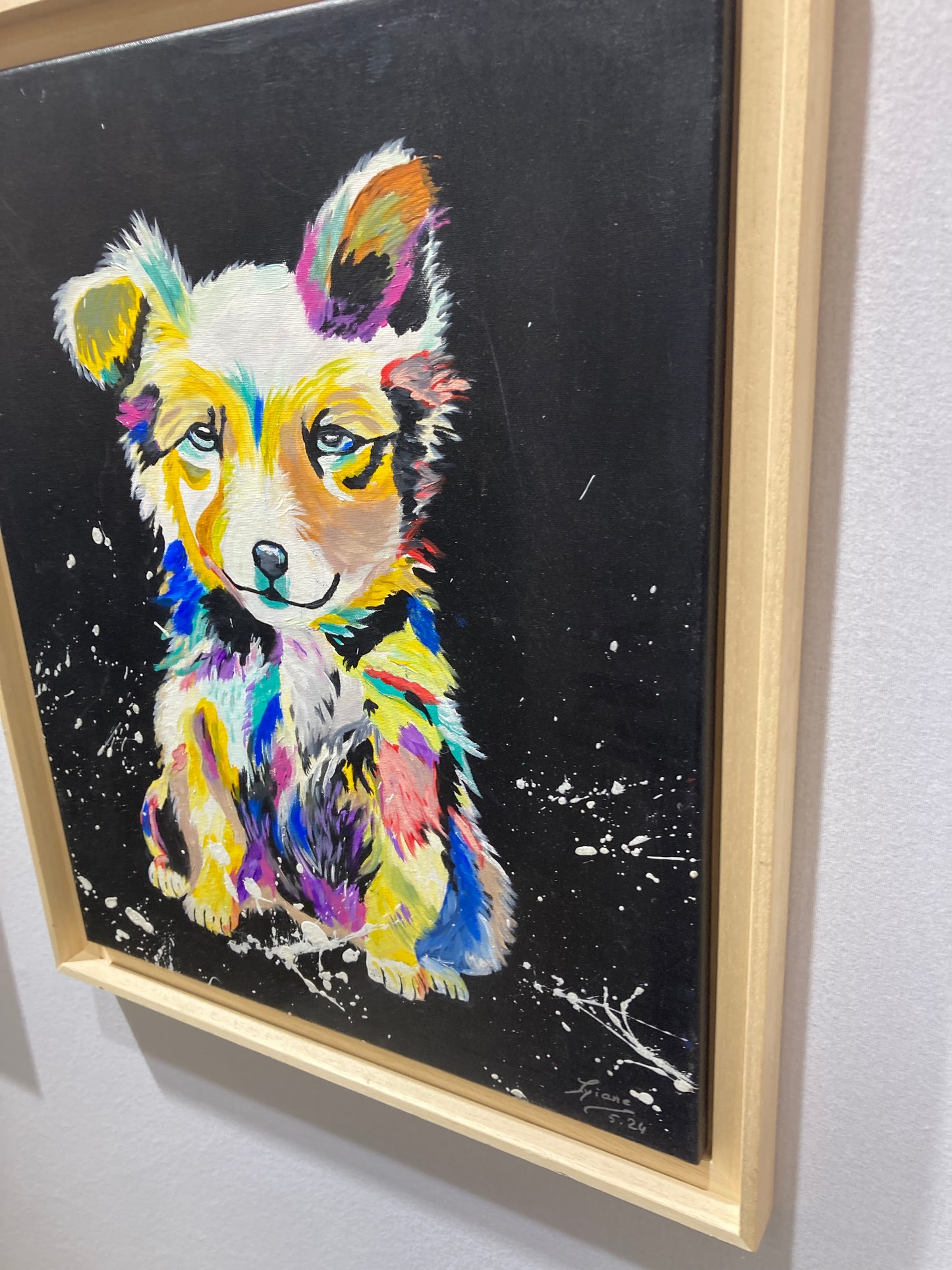 Oeuvre originale CHIEN "Regard doux"