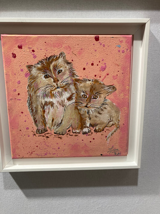 Oeuvre originale CHAT "Chatons"