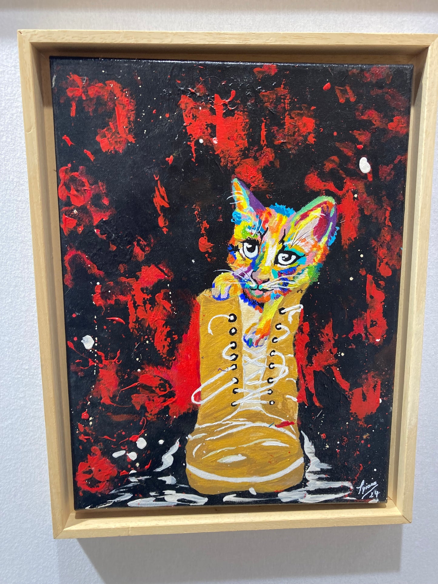 Oeuvre originale CHAT "Chat botté"