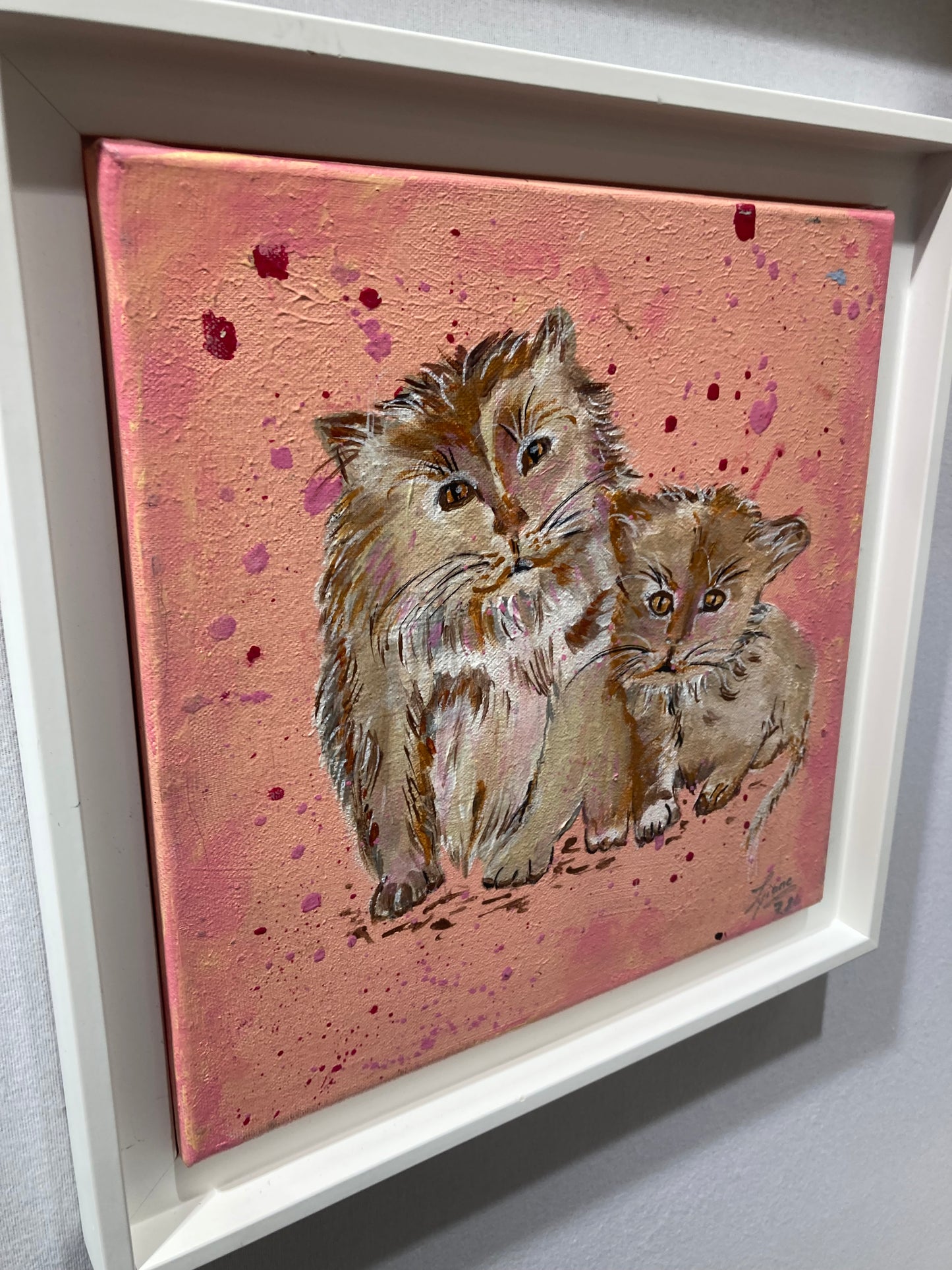Oeuvre originale CHAT "Chatons"