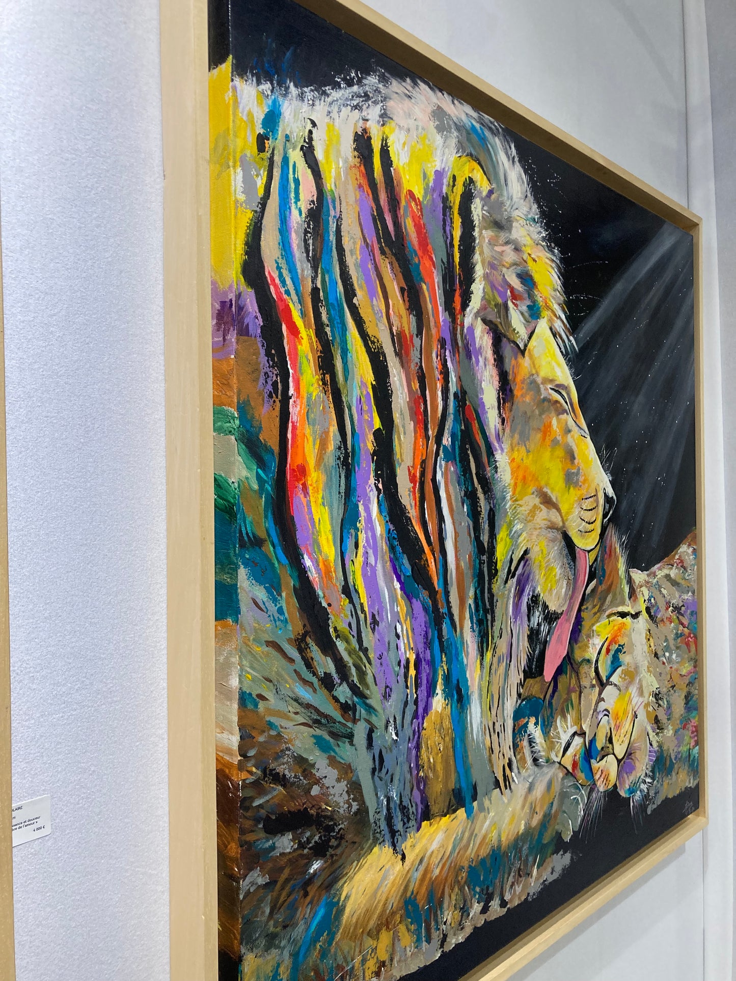 Oeuvre originale LION "Simba et Nala"