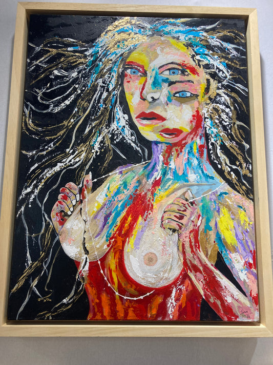 Oeuvre originale FEMME "Lamoureuse aux deux visages"
