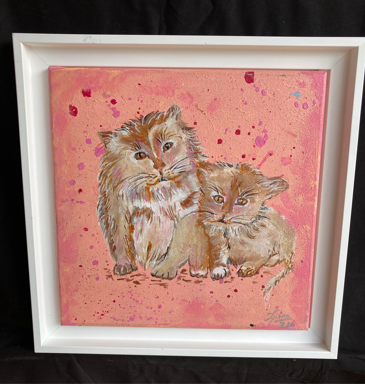 Oeuvre originale CHAT "Chatons"