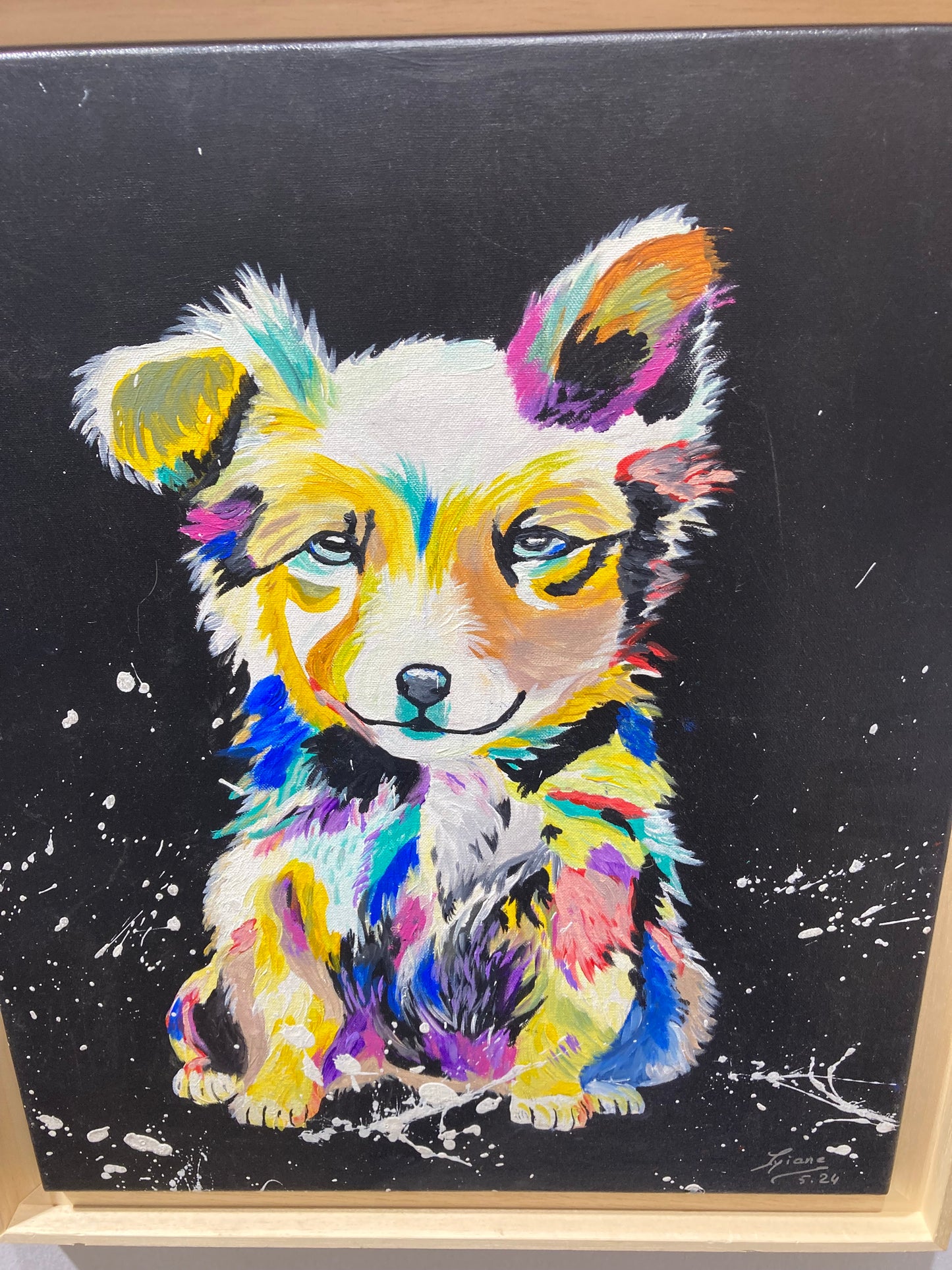 Oeuvre originale CHIEN "Regard doux"