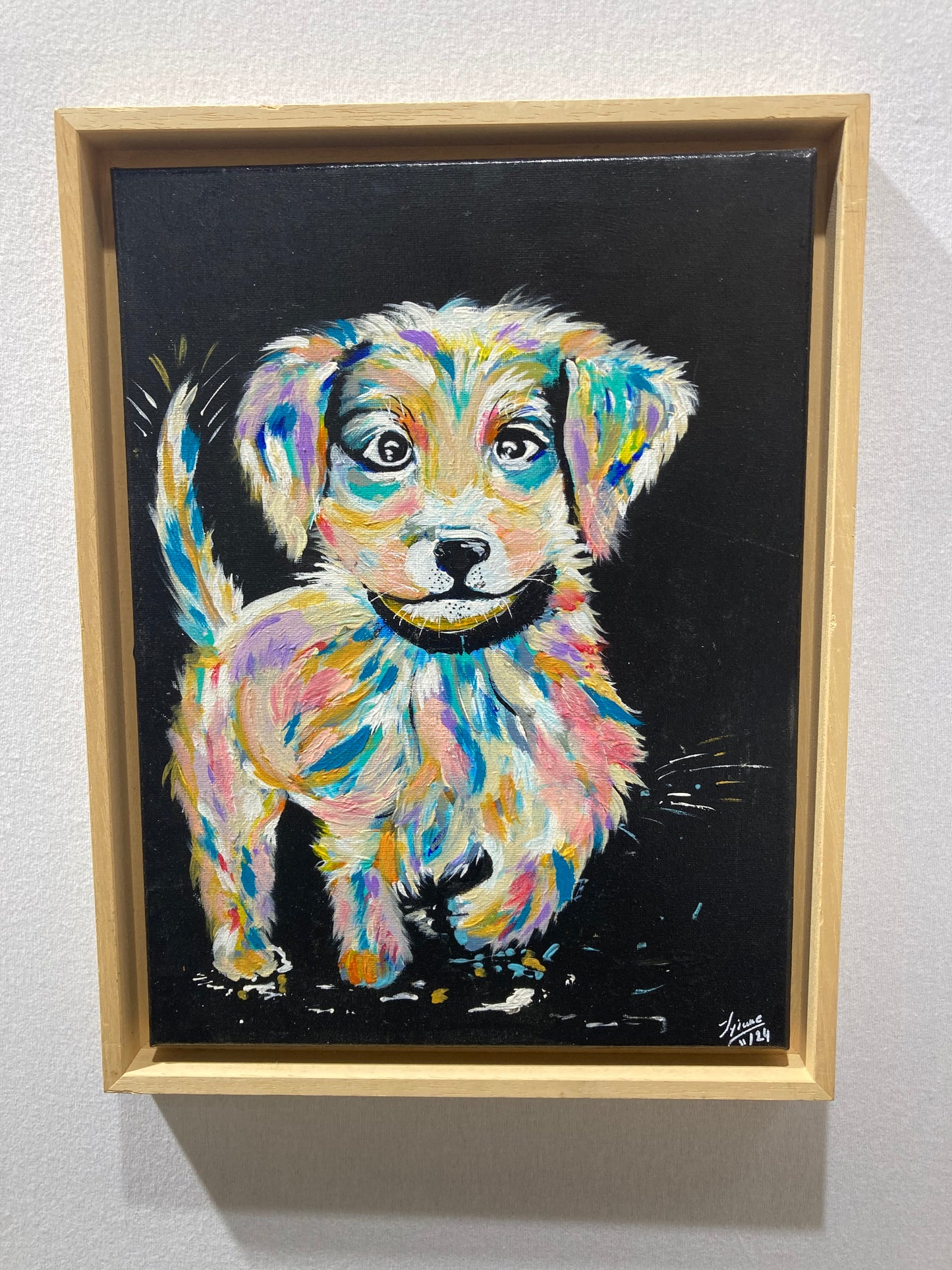 Oeuvre originale CHIEN "Fidèle éclat"
