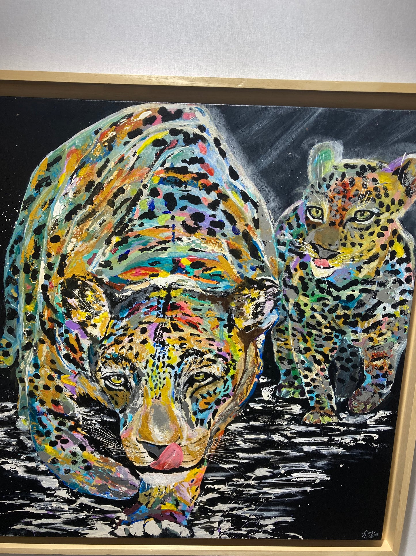Oeuvre originale PANTHERE "L'Éveil Féline"