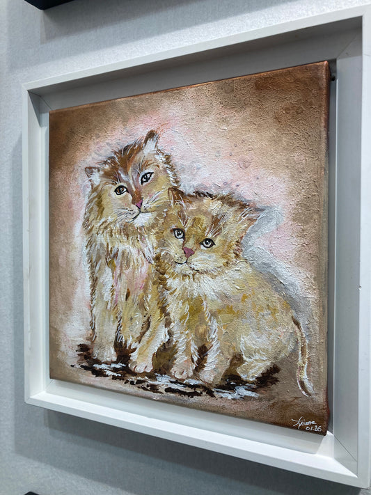 Oeuvre originale CHAT "Chatons"