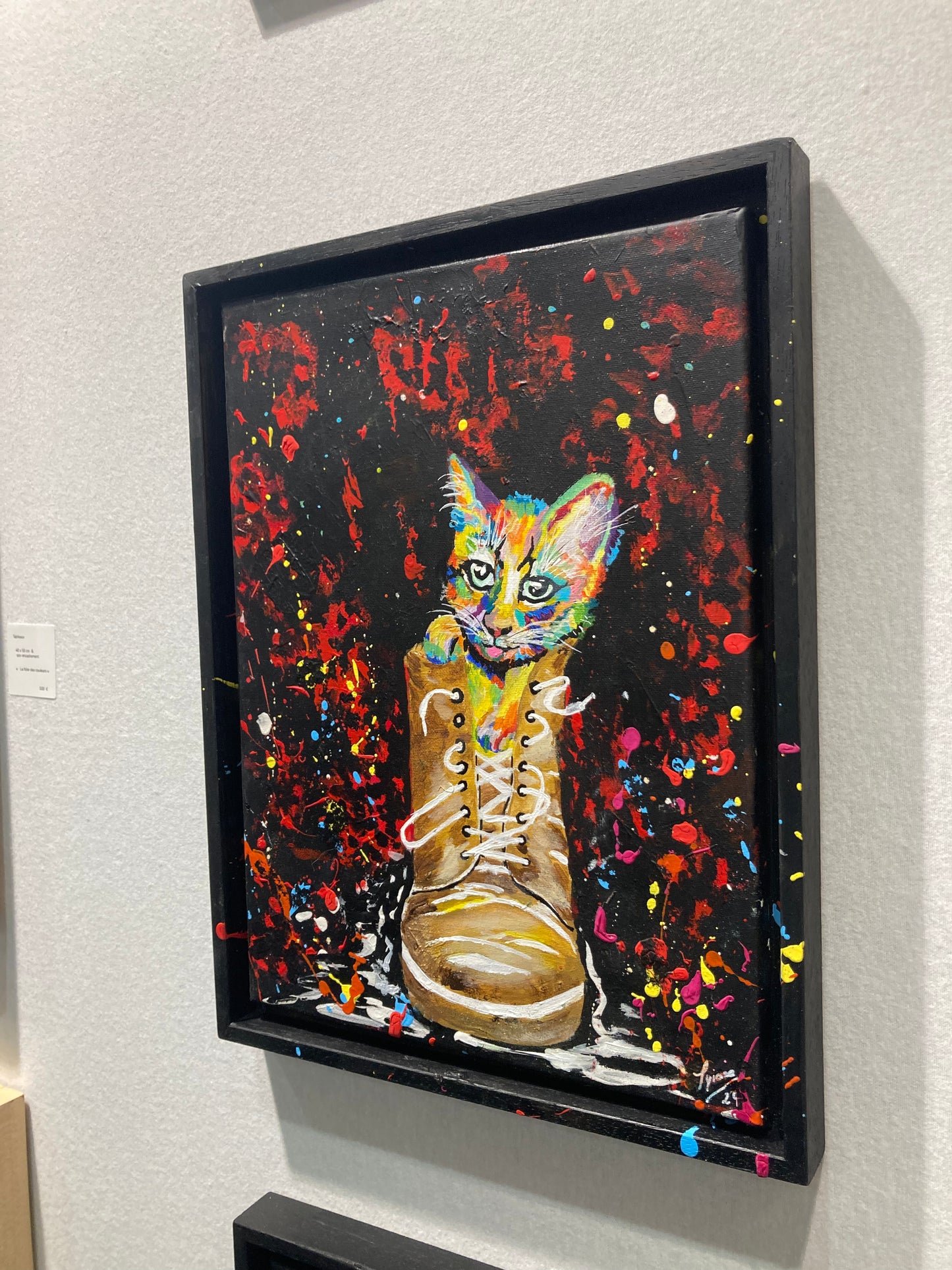 Oeuvre originale CHAT "Chat botté"