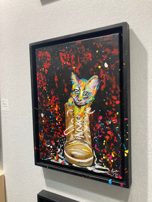 Oeuvre originale CHAT "Chat botté"