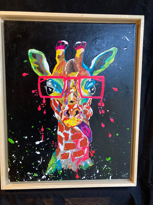 Oeuvre originale GIRAFE 'Sophie la chipie"