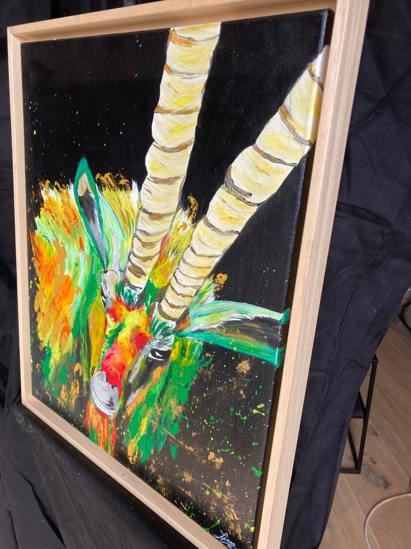 Oeuvre originale BOUC "Majesté des montagnes"