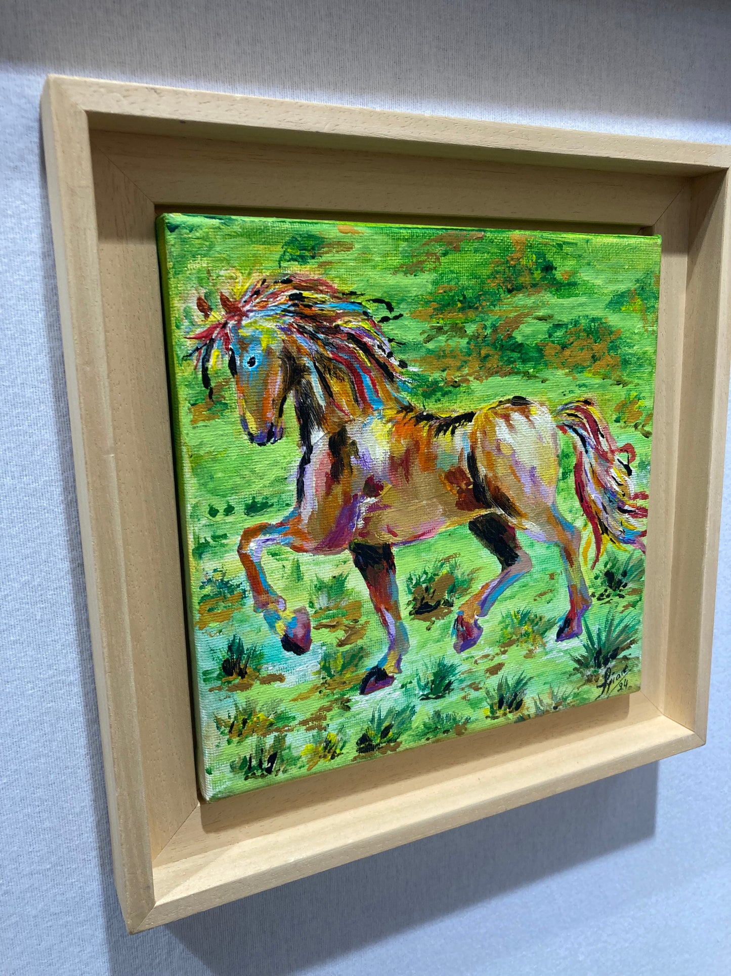 Oeuvre originale CHEVAL "Élan de liberté"