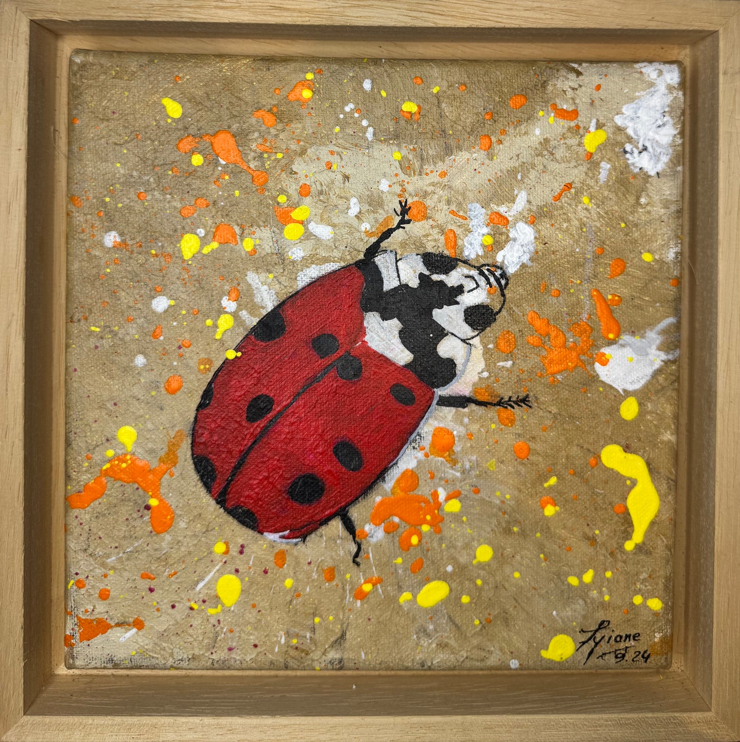 Oeuvre originale COCCINELLE "La cocci du bonheur"