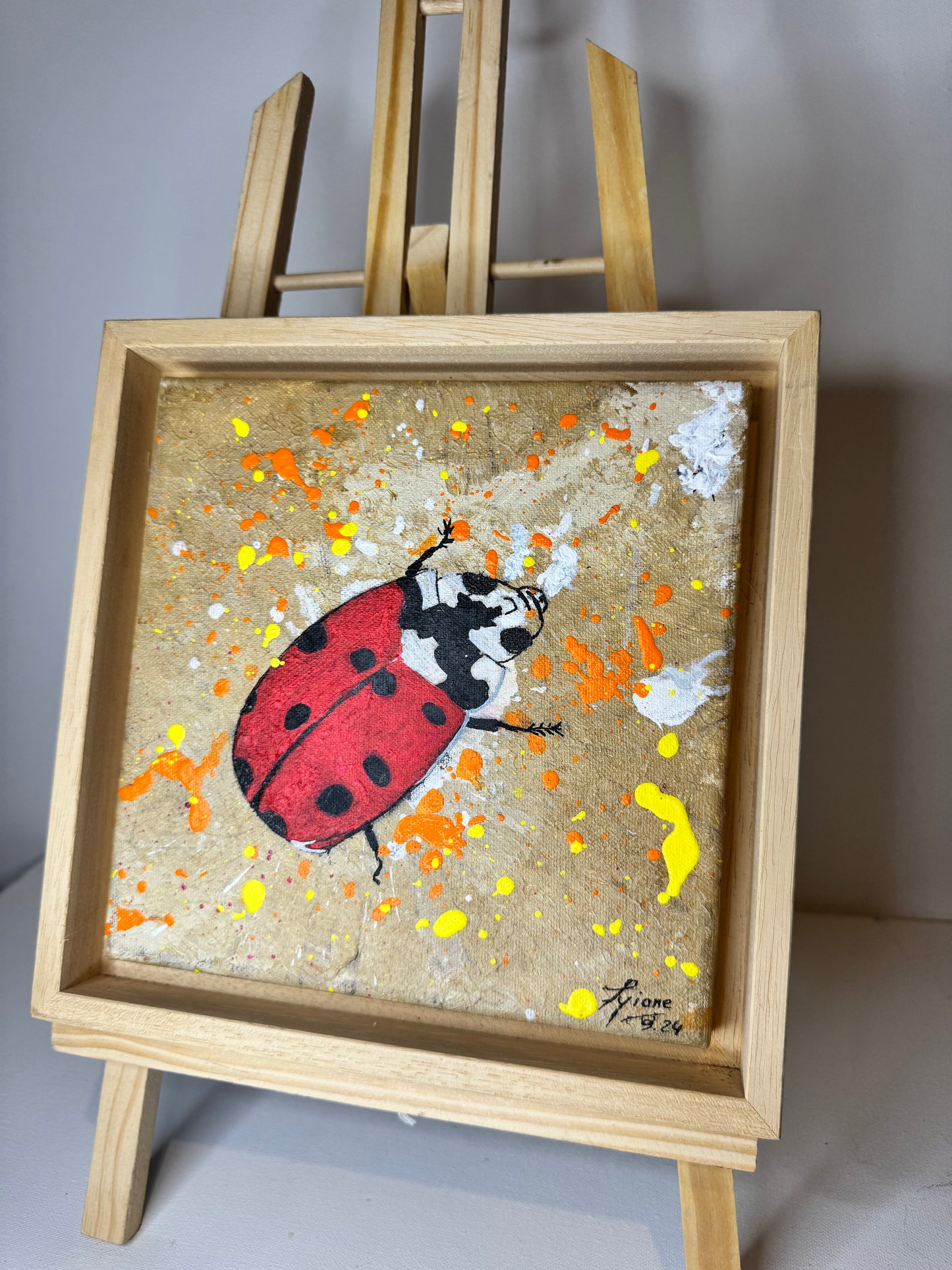 Oeuvre originale COCCINELLE "La cocci du bonheur"