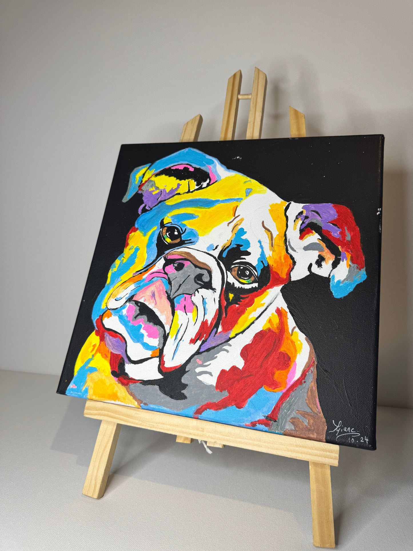Oeuvre originale CHIEN "Loyal regard" (vendu)