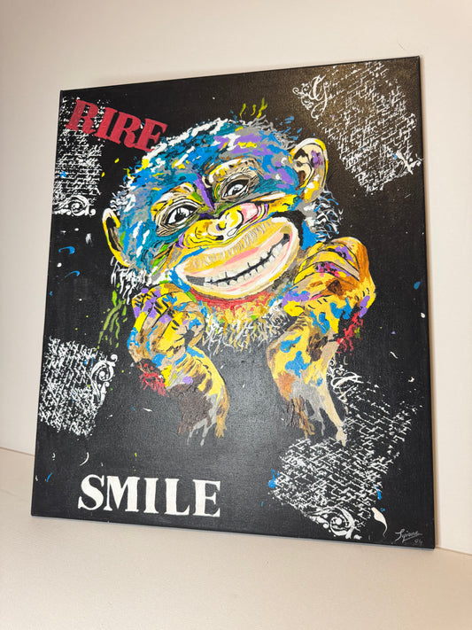 Oeuvre originale SINGE "Smile monkey"