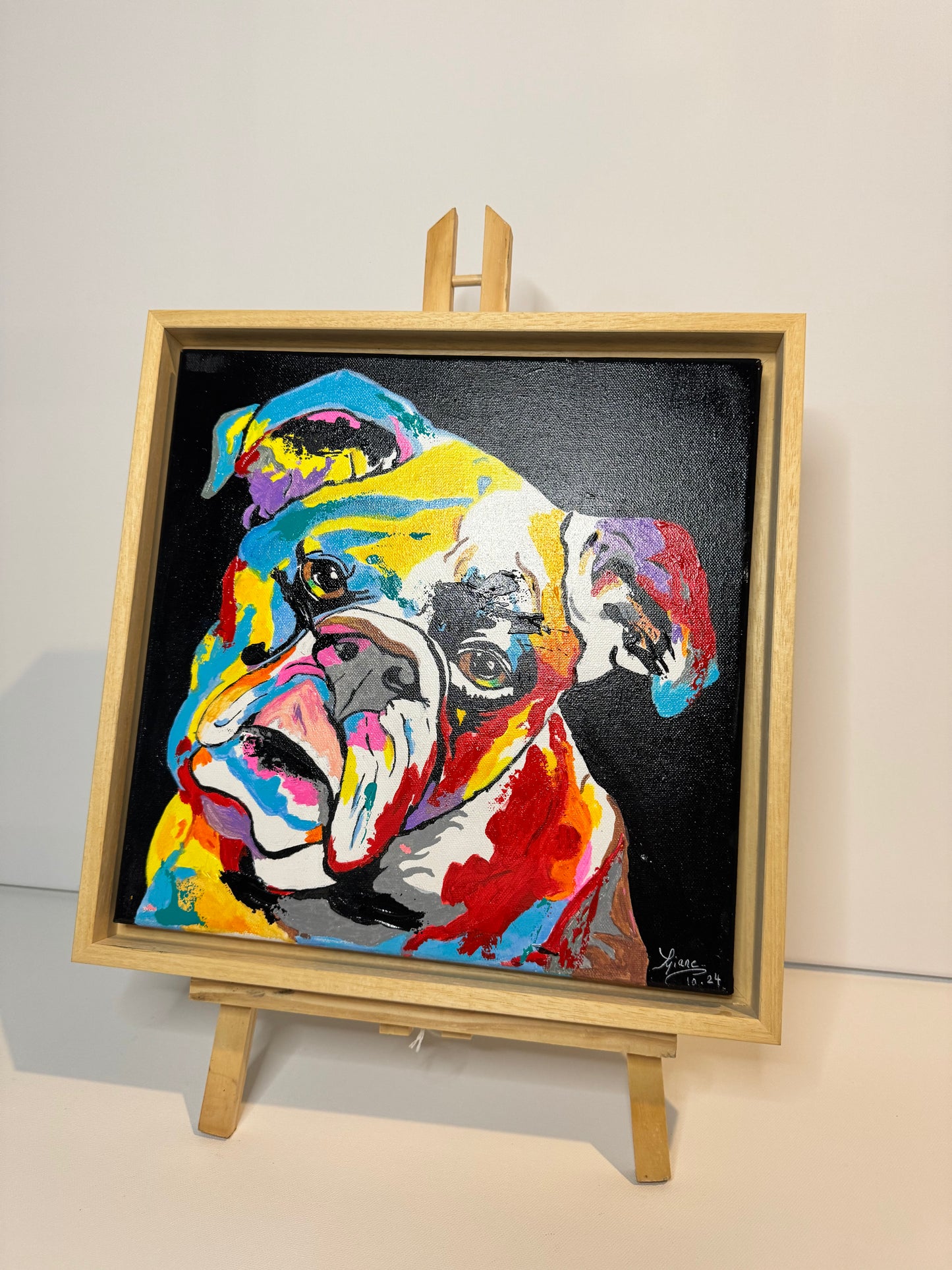 Oeuvre originale CHIEN "Loyal regard" (vendu)