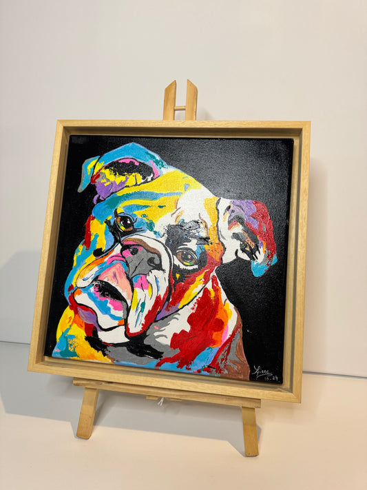 Oeuvre originale CHIEN "Loyal regard" (vendu)
