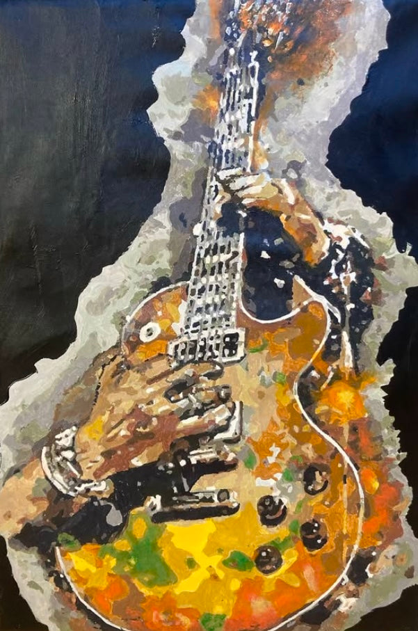 Oeuvre originale GUITARE "The rock"