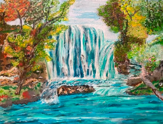 Oeuvre originale PAYSAGE "Les cascades"