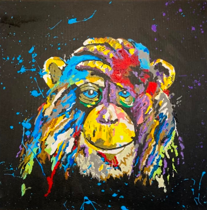 Oeuvre originale SINGE "Sorry monkey" (VENDU)